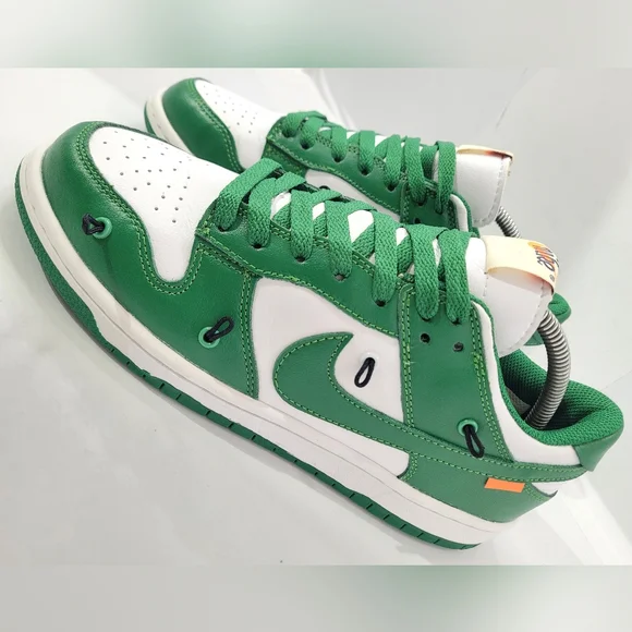 NIKE OFF WHITE X DUNK LOW MEN'S SHOE 8.5 PINE GREEN CT0856-100